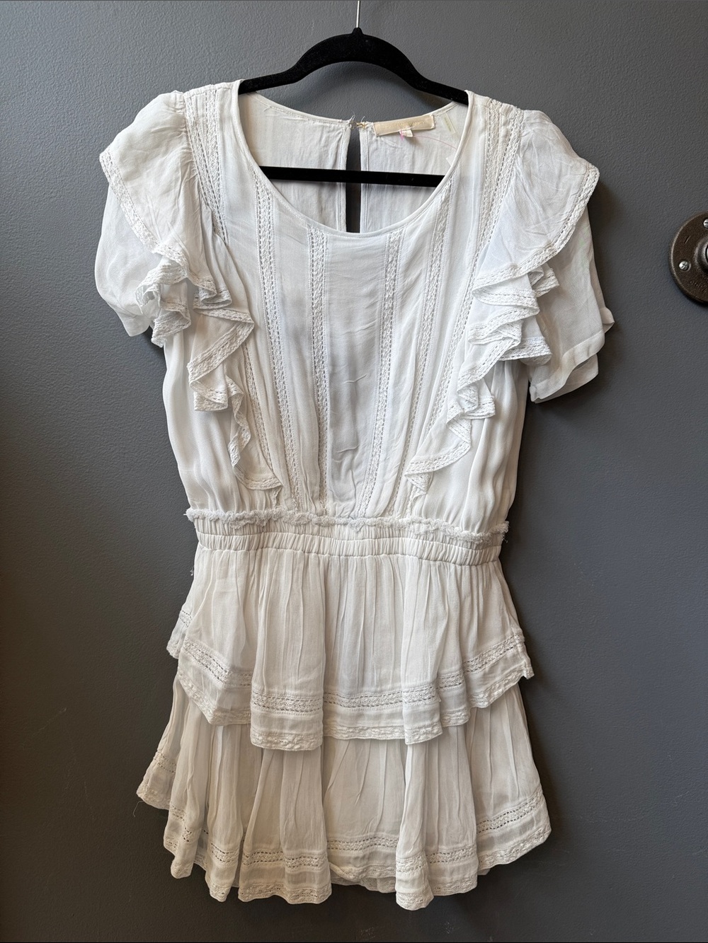LoveShackFancy Ruffle Tiered Mini Dress